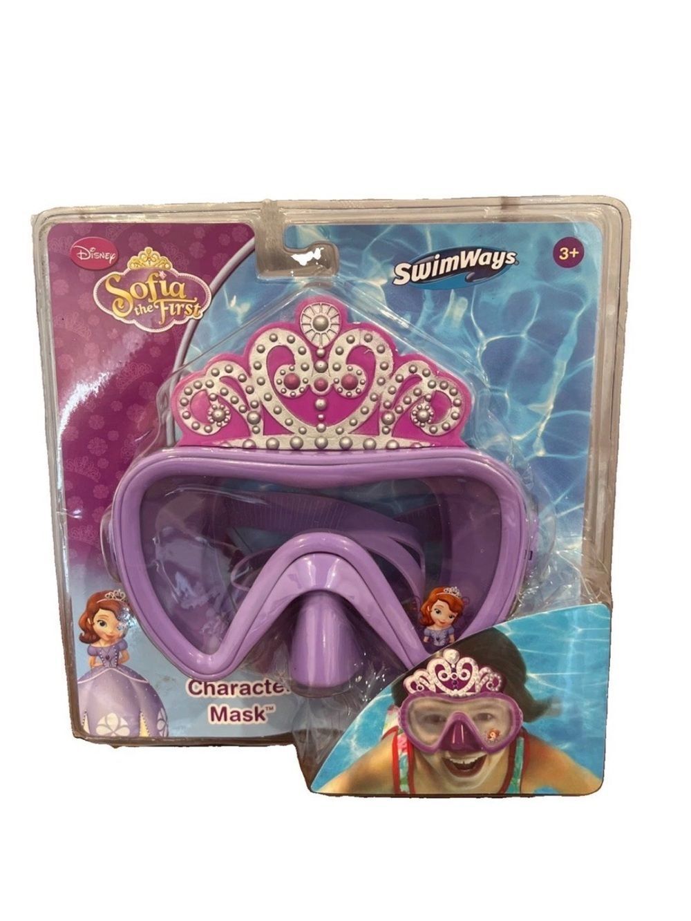 Disney Sofia the First Lavender Princess Swim Mask with Tiara Accent